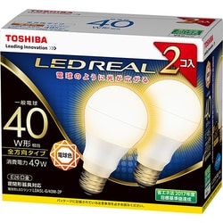 ヨドバシ.com - 東芝 TOSHIBA LED電球 E26口金 電球色 485lm E-CORE（イー・コア） LED REAL 2個入 LDA5L-G/40W-2P  通販【全品無料配達】