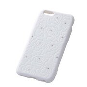 RT-JP7C14/W [iPhone 6/6s専用 シリコンジャケット フラワー ジュエリー ホワイト]