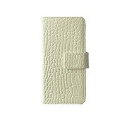 SW-LT1302-WH [iPhone 6 4.7インチ用 Leather Case 本革二つ折り横開きクロコダイルタイプ ホワイト]