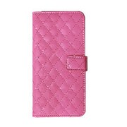 SW-LT1304-PK [iPhone 6 4.7インチ用 Leather Case 本革二つ折り横開き エナメルキルティング ピンク]