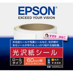 ヨドバシ.com - エプソン EPSON PF-70用 光沢紙シール ロールタイプ 60mm×2.2m K60ROLKS 通販【全品無料配達】