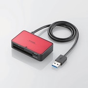 UHS-II対応 高速メモリリーダライタ USB3.0対応 ファイル仕分け機能付 レッド MR3-A007RD