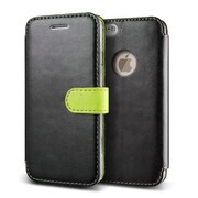 Vivid Diary Leather ブラック＋グリーン [iPhone]