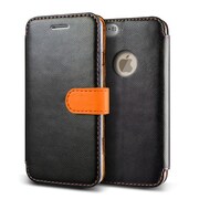 Vivid Diary Leather ブラック＋オレンジ [iPhone]
