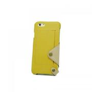 Back Case Leather [iPhone 6用ケース レザー カード収納 イエロー]