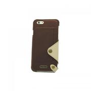 Back Case Leather [iPhone 6用ケース レザー カード収納 ブラウン]