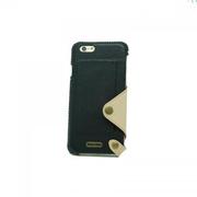 Back Case Leather [iPhone 6用ケース レザー カード収納 ブラック]
