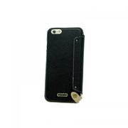 FLIP CASE LEATHER [iPhone 6用ケース レザー 手帳型 カード収納 スタンド ブラック]
