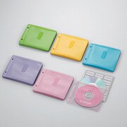 ファイリング用 2穴付き DVD CD 不織布ケース 両面収納 100枚 5色 CCD-NBW100ASO