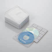 ファイリング用 2穴付き DVD CD 不織布ケース 両面収納 100枚 ホワイト CCD-NBW100WH