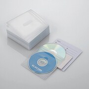 DVD CD不織布ケース 両面収納 100枚 ホワイト CCD-NIW100WH