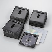 DVD CD不織布ケース 両面収納 300枚 ブラック CCD-NIW300BK