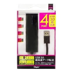 4ポートUSB3.0 ハブ ブラック UH-3034BK