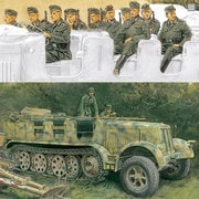 SP93 ドイツSd.Kfz.7 8トンハーフトラック1943年生産型＋1/35 ドイツ軍 ハーフトラック搭乗兵（10体）セット [1/35スケール 組立式 プラモデル]