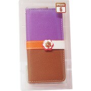 IL-IP6TRI-005 [トリコロールフラワーiPhone 6/6s 4.7インチ用 4.7 パープル/ブラウン]