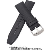 SK112A-W [時計バンド エルセ アリゲーター型押し 24mm ブラック]