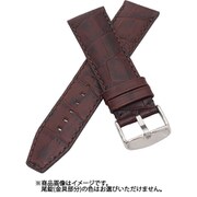 SK112B-W [時計バンド エルセ アリゲーター型押し 24mm ダークブラウン]