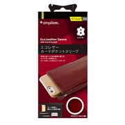 TR-PSIP144-RD [iPhone 6/6s専用 スリーブケース カードポケット付 レッド]