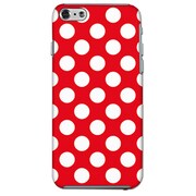 ip6-70949 [ドット柄 赤ベース白ドット iPhone 6/6s用ケース]