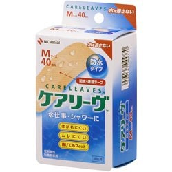ニチバン 救急絆創膏 ケアリーヴ 防水タイプ Mサイズ 25mm×70mm 40枚 CLB40M