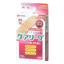 ニチバン 救急絆創膏 ケアリーヴパワー＆フィット Mサイズ 21mm×70mm 16枚 CLP16M