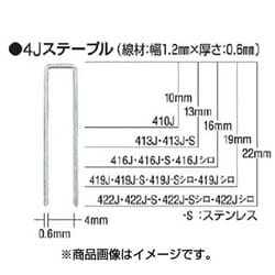 416JS [タッカ用ステンレスステープル 肩幅4mm]