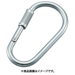 TKBJ16B [ステンレス カラビナジャンボ 環付]