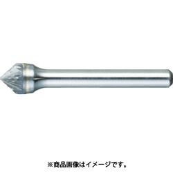 TB49C095S [超硬バー 円錐型90° Φ9.5×刃長4.8×軸6 シングルカット]
