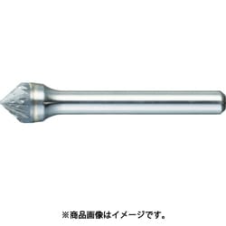 TB50C095 [超硬バー 円錐型60° Φ9.5×刃長8×軸6 ダブルカット]