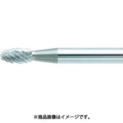 TB6A030L75 [超硬バー タマゴ型 Φ3×刃長5.5×軸3 ロング ダブルカット]