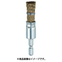 TEB615G [六角軸筒型ブラシ Φ15×6.35 真鍮メッキ0.25 くくりタイプ]
