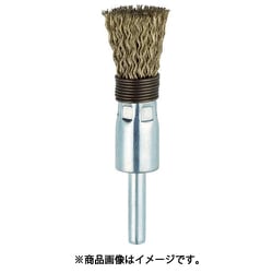 TEBS15G [筒型ブラシ Φ15×軸6 真鍮メッキ0.25 スプリング付]