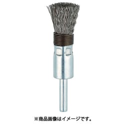 TEBS15SUS [筒型ブラシ Φ15×軸6 SUS0.3 スプリング付]