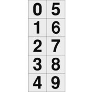 TSN3010TM [数字ステッカ― 30×30 「0～9」連番 透明 1枚入]