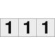 TSN501TM [数字ステッカー 50×50 「1」 透明 3枚入]