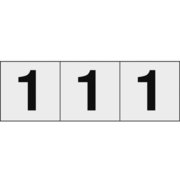 TSN501TM [数字ステッカー 50×50 「1」 透明 3枚入]
