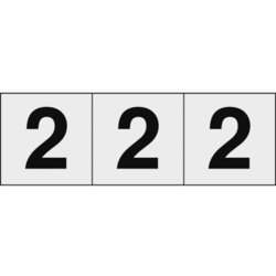 TSN502TM [数字ステッカー 50×50 「2」 透明 3枚入]