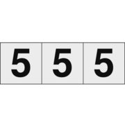 TSN505TM [数字ステッカー 50×50 「5」 透明 3枚入]
