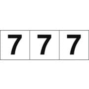 TSN507 [数字ステッカー 50×50 「7」 白 3枚入]