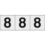 TSN508TM [数字ステッカー 50×50 「8」 透明 3枚入]