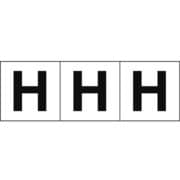 TSN50H [アルファベットステッカー 50×50 「H」 白 3枚入]