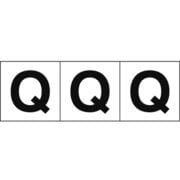 TSN50Q [アルファベットステッカー 50×50 「Q」 白 3枚入]