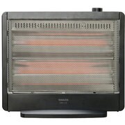 ワイド電気ストーブ 1000/500W 転倒時電源OFF ブラック DSE-L101(B)
