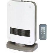 セラミックヒーター 首振り機能付 リモコン付 パールホワイト DF-RL122(W)