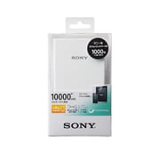 USB出力付ポータブル電源(10000mAh) リチウムポリマー USB出力:1ポート 最大:1.5A ホワイト CP-V10W