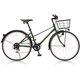 クロスバイク 420mm 26インチ 外装6段変速 カーキ MIXTE 266L