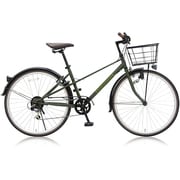 クロスバイク 420mm 26インチ 外装6段変速 カーキ MIXTE 266L