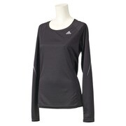F39564-WD220-S [SQ ランニング 長袖 Tシャツ レディース Oサイズ ブラック]