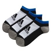 F92172-DDV16-2123 [アンクル ソックス3足入り キッズ 21～23cm ホワイト×ブラック×バヒアブルー S14]