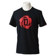F96339-DCU39-J/S [ROSE ロゴ 半袖Tシャツ メンズ Sサイズ ブラック×スカーレット]